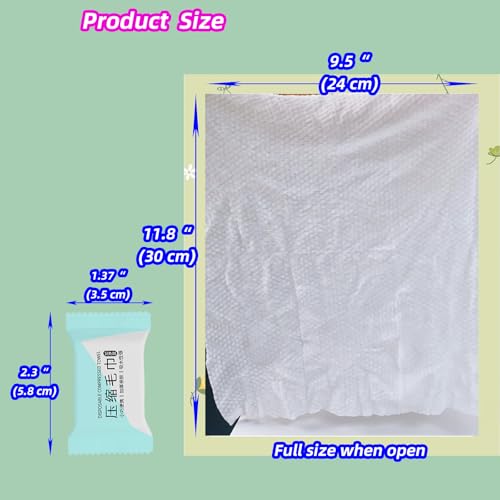 Compressed Travel Towels - Extra Thick & Super Absorbent (24 Pcs)