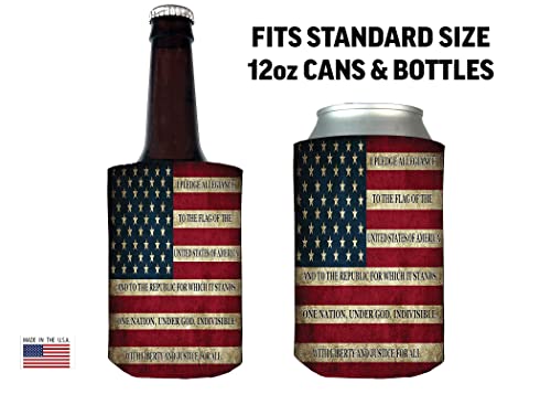 Rogue River Tactical USA Flag Collapsible Beer Can Cooler 2-Pack
