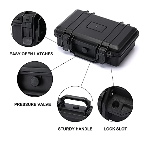 CASOMAN 11.5-Inch Water-Proof & Explosion-Proof Box, with Cush- Proof Sponge, IP67 Water Proof Grade, Customizable Foam