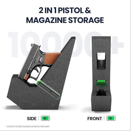 Biometric Bedside Gun Safe with Quick Access - Black