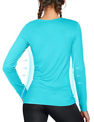 Women's UPF 50+ Long Sleeve Sun Protection Rash Guard Shirt