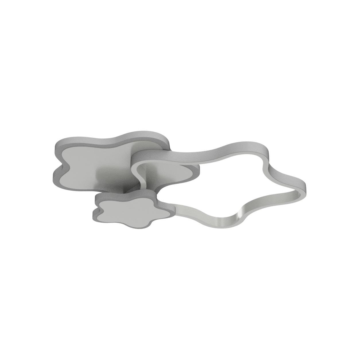 Tioolo Dimmable LED Ceiling Light, Creative Cartoon Star Ceiling Lamp, Acrylic LED Chandelier with Remote, Modern Flush Mount Chandelier Lighting Fixture for Boys Girls Bedroom Living Room, 32W/White