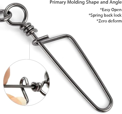30 Pack Barrel Snap Swivels - #12-13LB Fishing Tackle