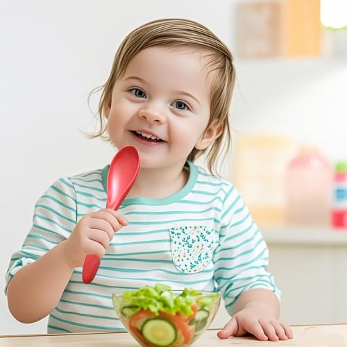 Wheat Straw Portable Cutlery Set - Spoon, Fork & Knife - Red