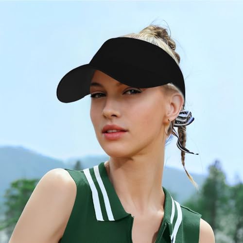 Custom Adjustable Visor Hat - Your Text & Photo - Black