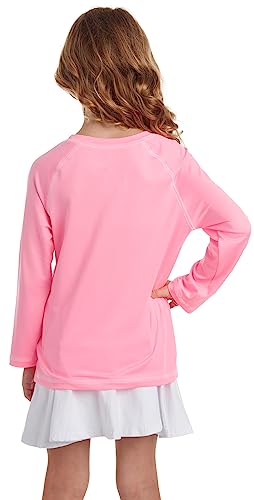 Girls Long Sleeve Rash Guard Shirt - UPF 50+ Quick Dry