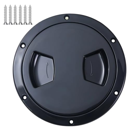 JZLiner Black 5 Inch Marine Inspection Port Hatch with Seal RV Kayak Cover