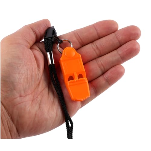 100 dB Safety Whistle - Loud Pealess Signal with Break-Away Lanyard