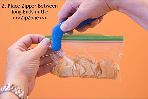 ZipSealer The Original Zipper Lock Bag Sealer - Green (Patented) Fast, Easy Seal