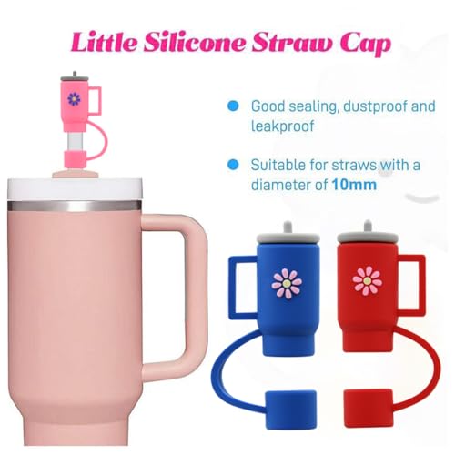 Silicone Straw Topper for Stanley Cup Tumbler - 10Pcs