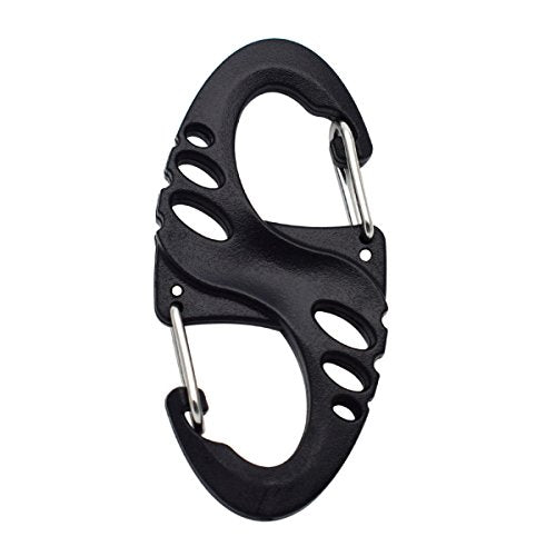 12 Pack S-Shaped & 8-Shaped Snap Keychain Clips for Outdoors