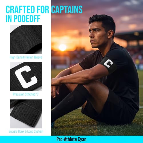 Adjustable Nylon Soccer Captain Armband for Youth & Adults