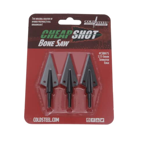 Bone Saw Broadheads 125 Grain Plain Edge - 3 Pack