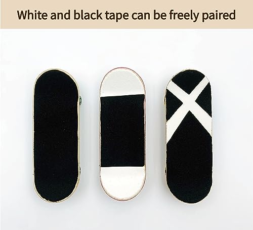 Fingerboard Grip Tape - 12 Pieces Foam Adhesive Set, 8 Black & 4 White