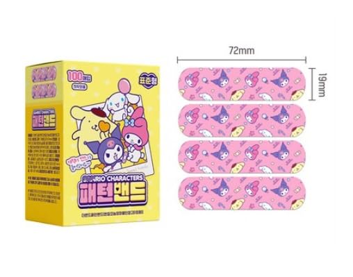 100 Count Cute Kitty Adhesive Bandages - All One Size for First Aid