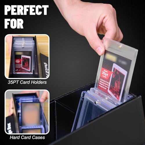 NUMINA 2 Pack Card Storage Boxes with Magnetic Flip-Top Lid for Trading & Sports Cards