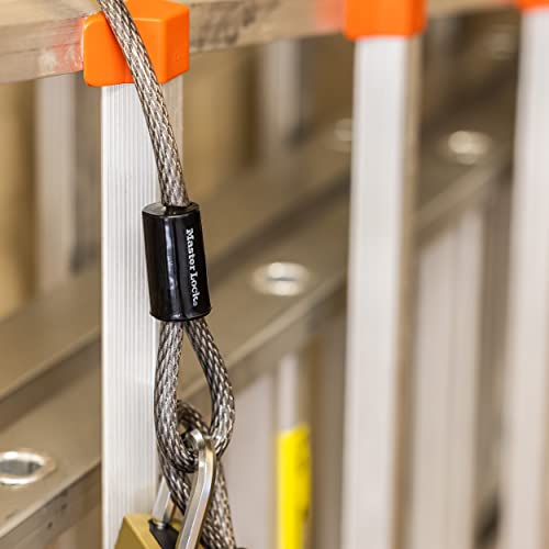 Master Lock Steel Bike Lock Cable, 30 ft. Long x 3/8 in. Diameter Vinyl Coated Cable with Looped Ends, 70DCC