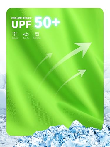Boys Neon Rash Guard - Dry Fit UPF50+ Short Sleeve Shirt - Neon Green, 10-12 Years