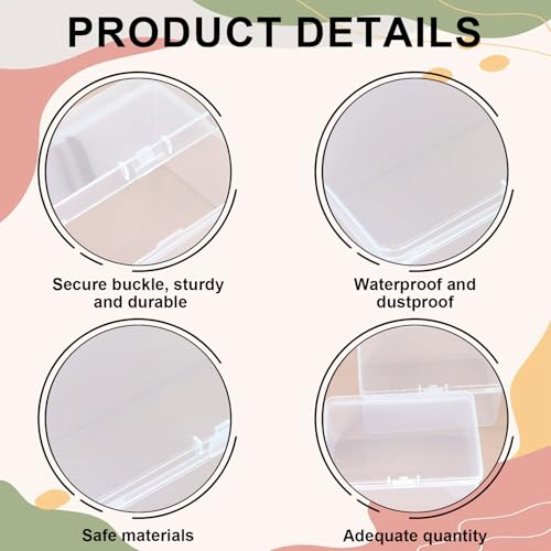 Uncle Yang 4-Pack Plastic Card Storage Boxes - Transparent Game Card Cases