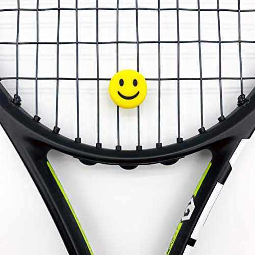 Tennis Racket Vibration Dampener - 3 Yellow Smiling Faces