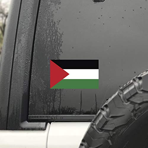 Palestine Flag Decal Sticker - 2-Pack, 5x3 Inches, Vinyl