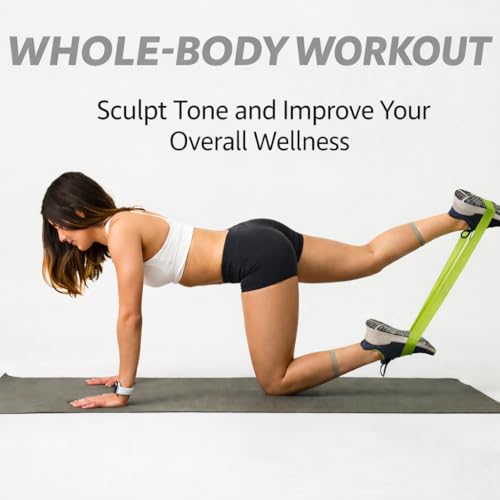 5-Piece Resistance Loop Exercise Band Set for Strength Training & Pull Ups