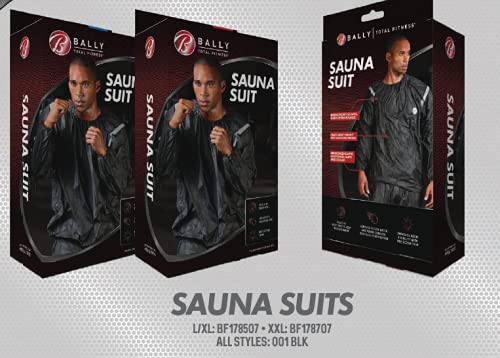 Men's Sauna Suit - Black, Large-X-Large | Increases Perspiration