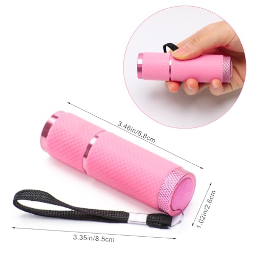 Mini Pink LED Flashlight - 9 Super Bright Glow in Dark