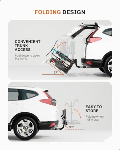 Heavy Duty 2-Bike Rack for 2" Hitch Receiver - 200LB Capacity