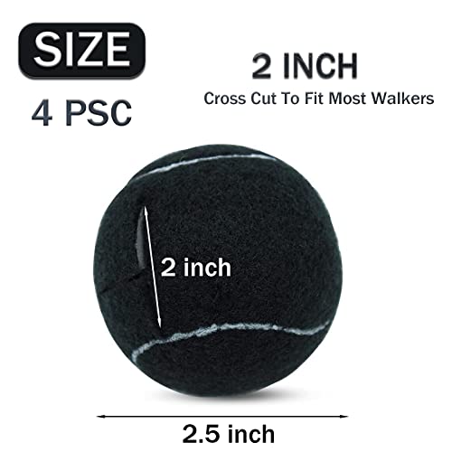Magicorange 4 PCS Precut Walker Tennis Balls for Furniture Legs and