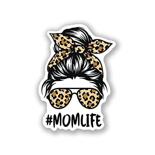 Cheetah Print Mom Life Vinyl Decal Stickers - 2 Pack
