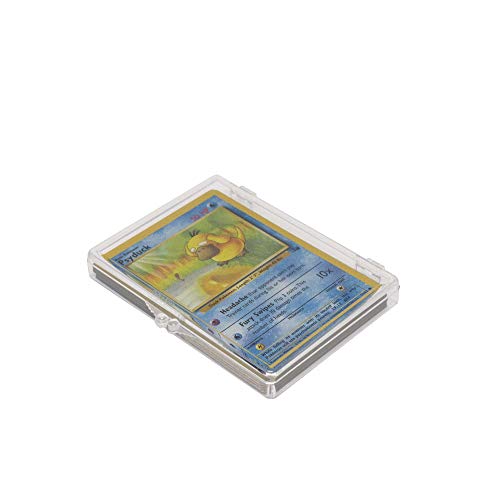 Trading Card Storage Box - 25 Count Plastic Organizer with Snap Lock