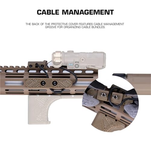 Brown Short Rail Covers with Cable Management for Mlok Systems