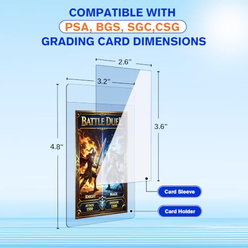 50ct Semi Rigid Card Holders & Sleeves - Trading Savers for Grading