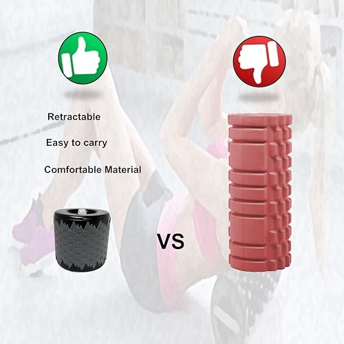 Fitster Gray Collapsible Foam Roller - 13 Inch Portable Muscle Recovery Tool
