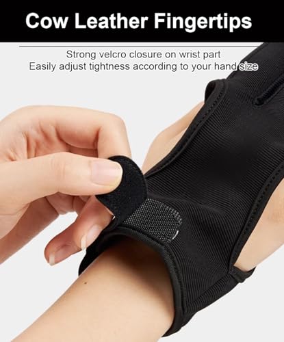Three-Finger Archery Glove - Leather Finger Protector - Small
