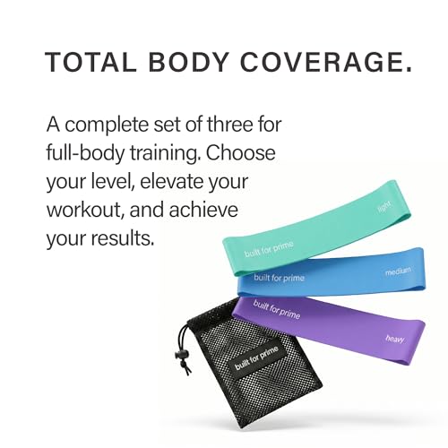 Mini Resistance Bands Set - Non-Slip Workout for Strength Training - Seafoam, Sky, Amethyst