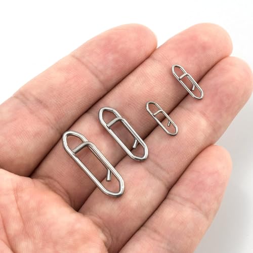 Fishing Speed Clips - Quick Change Stainless Steel Snaps, 40 Pack