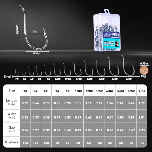 Octopus Baitholder Fishing Hooks - Black Nickel #1/0, 50pcs