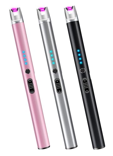 Luxgaze 3 Pack Electric Candle Lighter Rechargeable USB Lighters