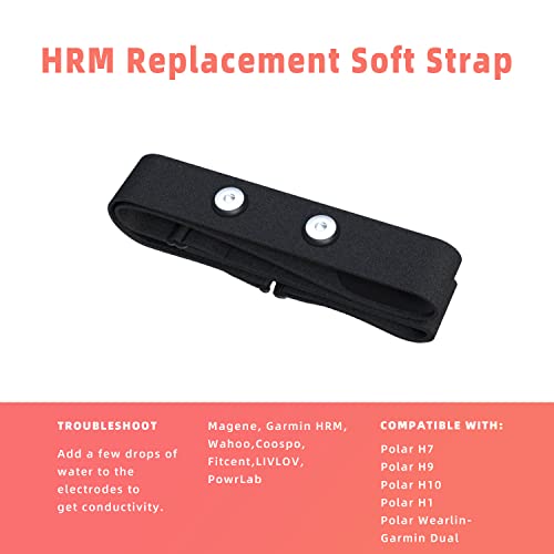 Heart Rate Monitor Replacement Chest Strap - Black