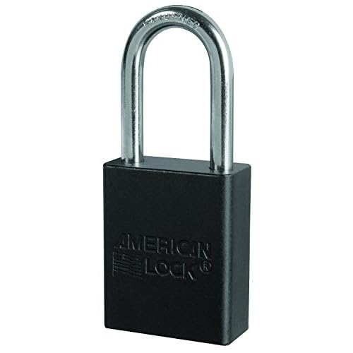 American Lock A1106BLK1KEY Padlock Keyed, Aluminum, Black