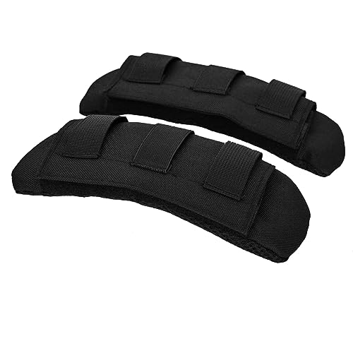 Black Shoulder Strap Pads for Bags 2 Pack - Adjustable Backpack & Sling Strap Cushions