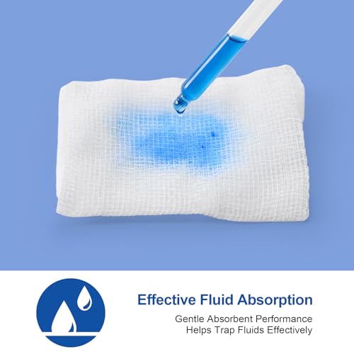 200 Non-Sterile 3x3 Woven Gauze Sponges - 8-Ply Absorbent Pads
