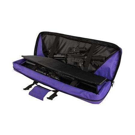 Double Carbine Case - 36 inch - Black with Purple Trim