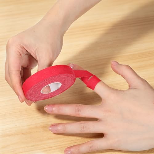 Athletic Finger Tape - 2 Rolls Adhesive Sports Support Tape, Red