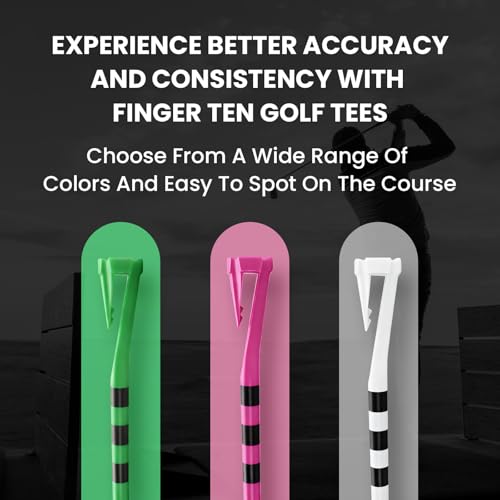 3 1/4 Inch Plastic Golf Tees with Hat Clip - 20 Pack, Green