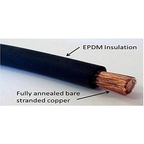 4 Gauge 4 AWG 5 Feet Black + 5 Feet Red Welding Battery Pure Copper Flexible Cable Wire - Car, Inverter, RV, Solar