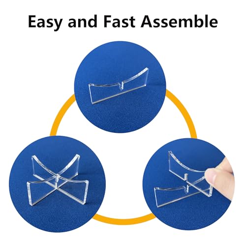 Clear Acrylic Ball Display Stand - 3-Pack for Baseball, Golf & Softball
