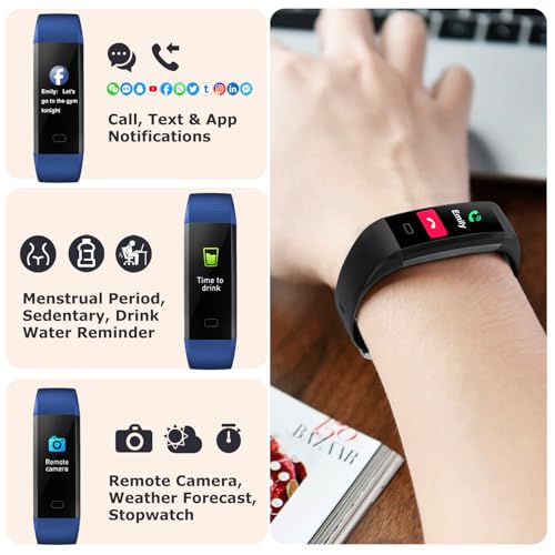 Fitness Tracker with Heart Rate Monitor - Black Band